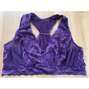Torrid Purple Lace Bralette size 2